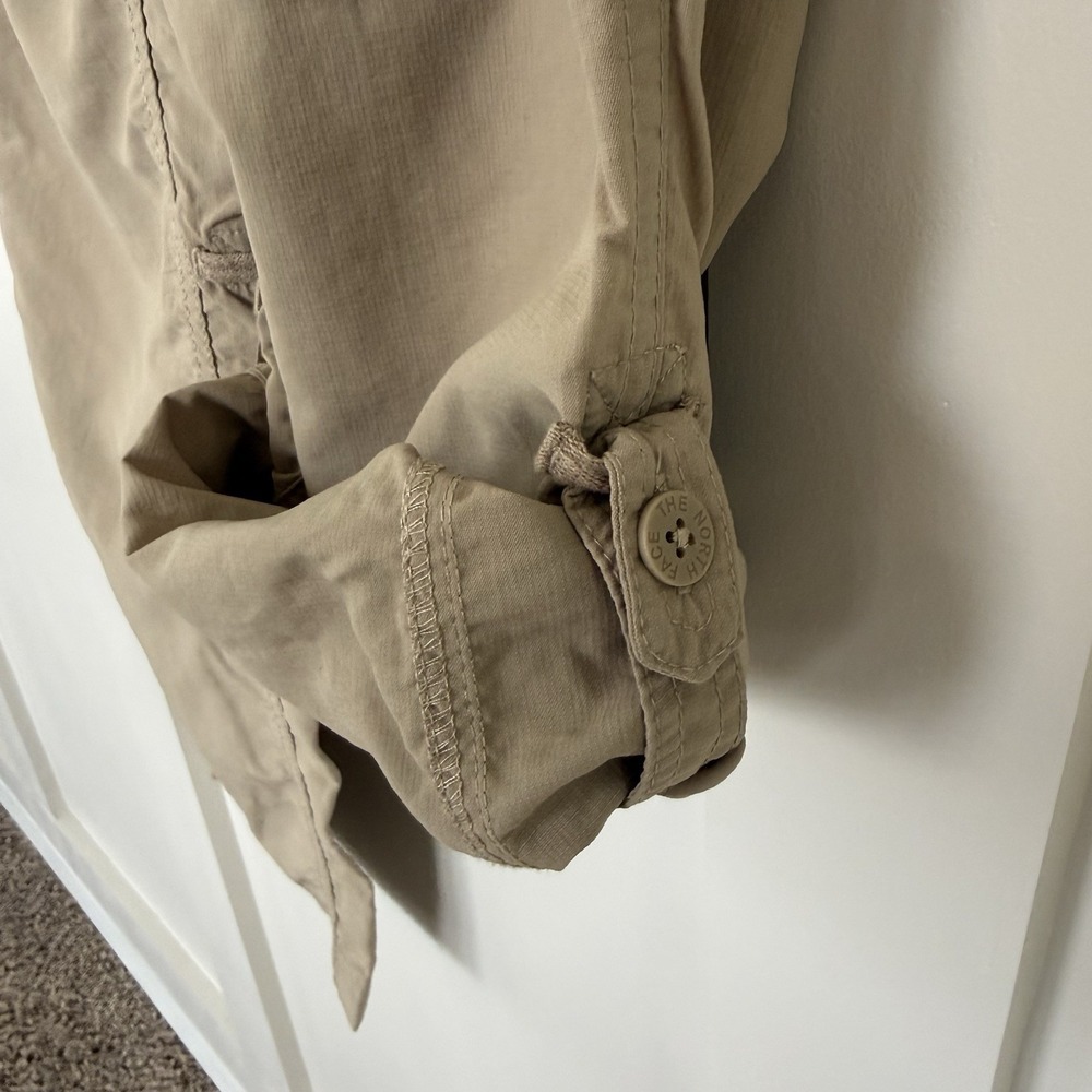 North Face Noble Stretch Hiking Pants Women's 6 SHORT Khaki Roll‎ Up Convertible - Picture 5 of 12